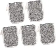 DRESSOOS 5pcs Bathing Soap Pouches Exfoliating Net Khaki Soap Storage Bag for Handmade Soap Body Wash Face Cleanser