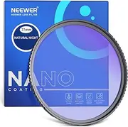 NEEWER 77mm Natural Night Filter with HD Neodymium Glass Build, Light Pollution Reduction Filter with Anti Reflective and Anti Fingerprint Multi Coatings for Night City Sky Shots, No Color Cast