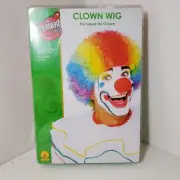 NEW Clown Wig Rubie's Humor Wigs Deluxe Quality Rainbow Costume Halloween Party