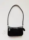 Coach Penn Leather Shoulder Bag with Sequins Black + Coach Dust Bag NWT