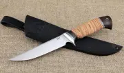 Knife Baikal steel 95X18 handle birch bark