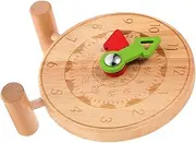 KICHOUSE 1Pc Wooden Mini Clock Plaything Learning for Cognitive Teaching Clock with Bright Colors and Engaging Shapes Educational Playset for Early Learning