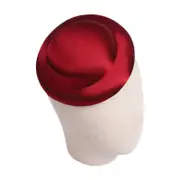 Soft Malleable Hat Base Round Wedding Satins Hat Base Soft Vintage Hat Base for Home Crafting and School Projects wine red