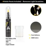 Touch Up Paint For Volvo V70 493 Caper Green With Polish Paste