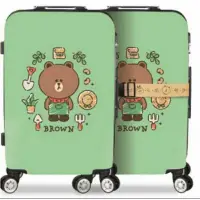 在飛比找蝦皮購物優惠-【全新未使用】LINE FRIENDS授權熊大花園系列行李箱