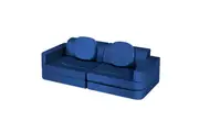 Playpals 12PCS Modular Kids Play Couch Inspiring Child Creativity Foam Sofa Blue