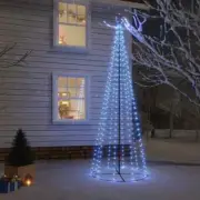 NNEVL Christmas Cone Tree Blue 310 LEDs 100x300 cm