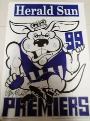 1999 North Melbourne FC - AFL Premiership Weg Poster signed by Glenn Archer