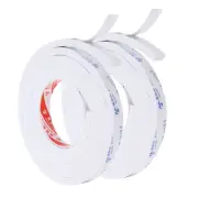 2Pcs 7 Feet Sealing Foam Tape 1.5cm Wide 10mm Thick Adhesive Weather Strip White
