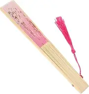 GARVALON Retro Folding Fan Classic Folding Fan Chinese Style Fan Hand Fan for Wedding