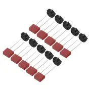 10Set DIP Mounted Miniature Square Slow Blow Micro Fuse, 1.25A 250V, Red
