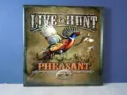 Man Cave "Live to Hunt Pheasant", Ceramic Coaster 4x4