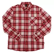 Oakley Men's Essential Plus LT Flannel LS, Deep Red Check, Medium AF10