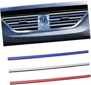 Beatifufu Car Freshener Vent Decoration Diffuser 10 Pack PVC Car Air Condition Strip Red Electroplate Flexible Durable and Easy to Cut