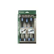 7pc ProsKit SD-2302 Pro-Soft Star/Torx Point Screwdriver Kit Tool Set Black/Blue