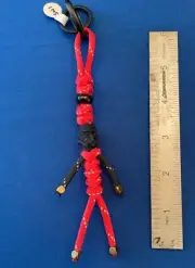 Knife lanyard. Bag, backpack, jacket zipper pull. Black Star Wars Stormtrooper