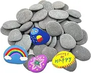 lifetop 50PCS Painting Rocks, Natural DIY Rocks Flat & Smooth Kindness Rocks for Arts, Crafts, Decoration, Medium & Small Rocks for Painting ，1.5"-3"Hand Picked for Painting Rocks