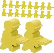 Yardwe Pcs Mini Wood Chess Pieces Soldier Shaped for Chess Game Replacement for Chessboard