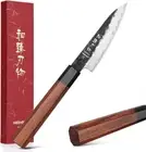 HEZHEN Paring Knife, 3 Layers Clad Steel Fruit Peeling Knife, Smaill Knife for F