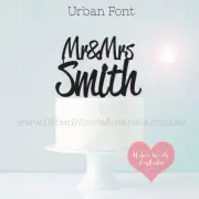 Mr & Mrs Surname - Cake Topper