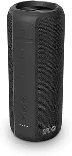 SPC Sound Zenith Wireless Portable Speaker with Bluetooth 5.0, 24W Power, 12 Hours Battery Life, Waterproof (IPX7), Hands-Free Calling, TWS, USB-C, Textile Design with Strap