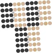 Hohopeti 3sets Wooden Chess Pieces Travel Game Checkers Pieces Board Game Accessory 30pcs*3