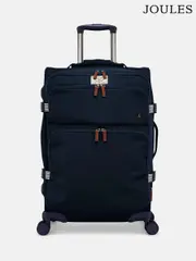 Joules Navy Blue Medium 4 Wheel Soft Suitcase (AH6937) | $413