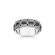 Buy Ring wide Crocodile shell with stones silver blackened by Thomas Sabo online - THOMAS SABO Australia