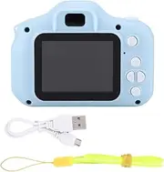 Kid Camera, 2.0 IPS Color Display Kid Video Camera with Photo/Video Function, 4X Digital Zoom, Auto, Nightportrait, Night Scenery, Scenery, Sport, Party, Beach(Blue, 12)