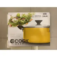 在飛比找蝦皮購物優惠-Lock&Lock樂扣樂扣ecook彩繪雙耳湯鍋24cm(黃