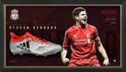 STEVEN GERRARD SIGNED BOOT DISPLAY FRAME