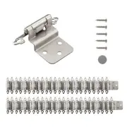 50 Packs 25 Pairs 3/8" Inset Satin Nickel Cabinet Hinges Semi-Concealed Hinge...