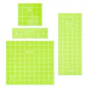 4Pcs Acrylic Quilting Template Rectangular and Square Rulers Sewing Rulers Se...