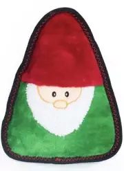 ZippyPaws Z-Stitch Holiday Gnome Dog Toy - Squeaker - NO Stuffing - Durable -NEW