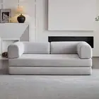 Malone Compression Sofa Bed Convertible Corduroy Couch in Cloud Grey