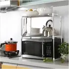 Multifunctional Microwave Oven Stainless Steel Shelf Storage Rack Adjusta SFD