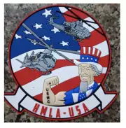 MARINE CORPS HMLA-USA SKIDS HOOK & LOOP PVC PATCH