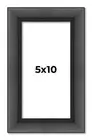 5x10 Contemporary Black Wood Frame UV Acrylic and Acid Free Foam Board