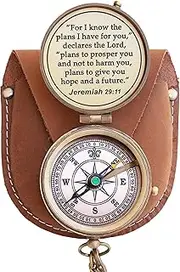 for I Know The Plans I Have for You Engraved Compass Jeremiah 29 11 Baptism Gifts Best Easter Birthday Mothers Day Fathers Day Graduation Gift Wedding Gifts
