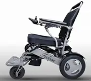 Gilani Enginrrting Bariatric Electric Wheelchairs - Aluminum Alloy Travel Wheelchair Seniors and Handicap Persons - Motorized Portable Chair with 24V/12AH Ion Lithium Battery | Falcon | Silver