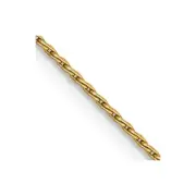 Real 14kt Yellow Gold 18 inch 1mm Round Parisian Wheat with Lobster Clasp Chain