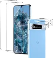 [Electro-weideworld] [2+2] Screen Protector + Camera Lens Protector for Google Pixel 8 Pro,[Anti-Scratch] HD Clear Camera Tempered Glass for Google Pixel 8 Pro