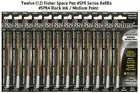 Twelve (12) Fisher Space Pen #SPR4 Black Ink / Medium Point Refills
