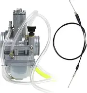 Engine Carburetor 36/38/40mm HV 2 Stroke Power Jet Carburetor High Velocity Adjustable Power Jet for Kawasaki for KX 250F for KX 450F for KLX 400 for KLX 450 Carburetor(36mm)