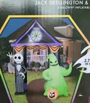 Gemmy Nightmare Before Christmas 9ft Jack & Oogie Boogie Inflatable NBC Arch