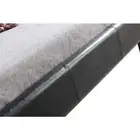 Palermo King Single Upholstered Bed Frame with Headboard & Slats – Black PU Leat