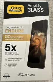 OtterBox Amplify Glass Antimicrobial Screen Protector iPhone 12 Pro Max NIB