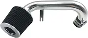 2.5 Inch Cold Air Intake Kit with Filter Fit for Honda Civic 2001 2002 2003 2004 2005 DX/LX/EX/GX/VP AT/MT 1.7L (Silver Tube & Black Filter)