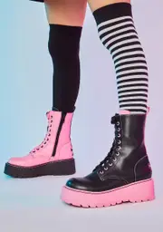 [Dolls Kill x tokidoki] Criminally Cute Mismatch Combat Boots