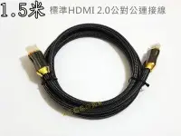 在飛比找Yahoo!奇摩拍賣優惠-HDMI 2.0版 1.5米公對公連接線4K 60p尼龍編織